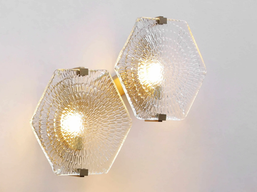 HEXXA WALL LIGHT 02 - LED glass wall lamp by Patinas Lighting - view 2